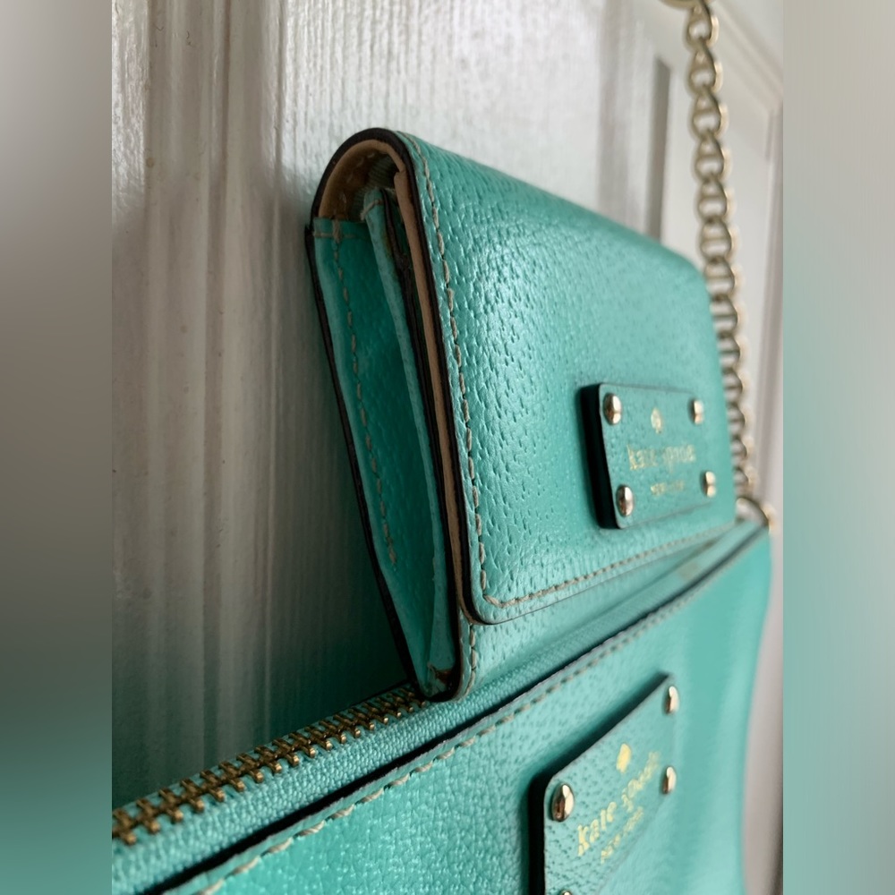 Kate Spade Turquoise Bag and Wallet w/ Dust bag - Picture 13 of 16